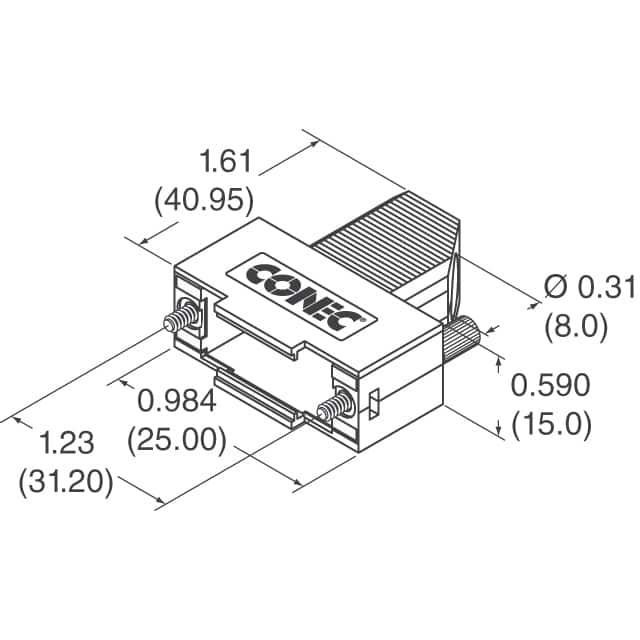 165X00779XE Conec  Carcasas traseras para conectores D-Sub en forma de D